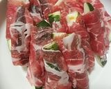 ズッキーニの豚肉　巻き巻き作り方2写真