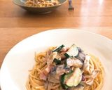 ズッキーニときのこのクリームパスタ作り方12写真