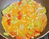 ふわとろ・レタスとトマトの卵とじ作り方6写真