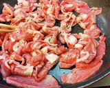 国産牛切り落としのねぎ塩だれ丼。作り方4写真