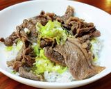 国産牛切り落としのねぎ塩だれ丼。作り方8写真