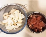 鶏肉と長芋レンコンの甘辛炒め作り方1写真