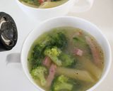 具沢山！くたくたブロッコリーのスープ作り方4写真