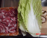 白菜と和豚の煮物作り方1写真