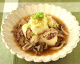 揚げ豆腐のきのこみぞれかけ作り方6写真