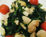 簡単●鶏肉と冷凍ほうれん草のバター炒め作り方3写真