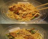 美味ドレ塩レモン蜂蜜で甘辛鶏のマヨパスタ作り方2写真