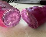 秋の味覚✨なめらか　紫芋スイートポテト作り方1写真