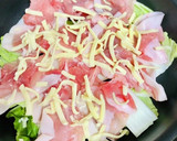 節約！鍋ひとつ！豚小間と白菜のチーズ蒸し作り方1写真