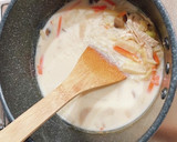 きのこと白菜のはるさめ豆乳スープ作り方4写真
