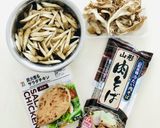 鶏ごぼう舞茸そば作り方1写真