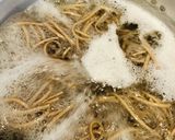 鶏ごぼう舞茸そば作り方4写真