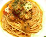 残ったアクアパッツァでパスタ2作り方3写真