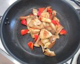 あわび茸と鶏肉のカレー風味炒め作り方5写真