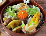 霜月4 オムライス 女子高生 秋弁当作り方6写真