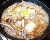 超簡単！豚バラの肉豆腐 玉子とじ丼！！作り方2写真