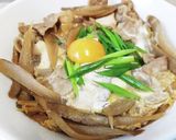 超簡単！豚バラの肉豆腐 玉子とじ丼！！作り方4写真