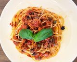 オリーブとツナのトマトソースパスタ作り方5写真