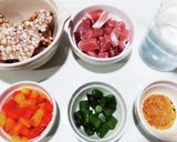 犬ご飯　ポークとパプリカの玄米リゾット作り方1写真