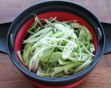 レンジであっさり魚料理！塩さばのねぎ蒸し作り方4写真