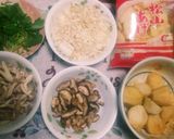 里芋の唐揚げに松山あげと茸のあんかけon作り方1写真