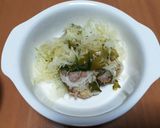 キャベツ玉ねぎ鶏もも日本酒蒸し作り方5写真
