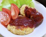 オートミールで椎茸の肉詰めやハンバーグ作り方4写真