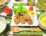 定番おかず唐揚げメインの夕飯メニュー作り方10写真