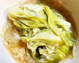 豚肩ロース肉の無水キャベツ蒸し作り方7写真