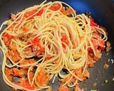 ズボラ飯:余り物のトマト缶パスタ作り方4写真
