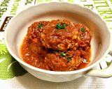 しめじと鶏挽肉で☆トマト煮込ハンバーグ作り方10写真