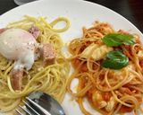 バジルとモッツァレラのトマトソースパスタ作り方12写真