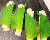 大葉とチーズのちくわくるくる巻き作り方2写真