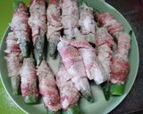 お弁当★オクラ豚バラ巻き★ポン酢ダレ作り方3写真