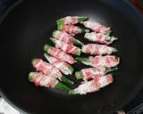 お弁当★オクラ豚バラ巻き★ポン酢ダレ作り方4写真