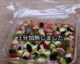 レンジで５分♪ズッキーニとエビのエビチリ作り方4写真