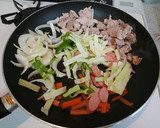 豚コマで和風焼きうどん作り方5写真