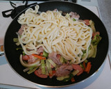 豚コマで和風焼きうどん作り方6写真