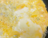 豆苗と豚肉のとん平焼き風ソースオムレツ作り方1写真
