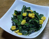 ほうれん草とコーンの胡麻和え作り方4写真