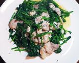 簡単☆豚肉とほうれん草のガーリック炒め作り方5写真