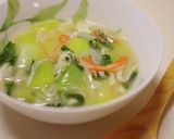 チンゲン菜の食べるスープ作り方8写真