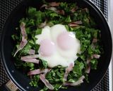 栄養満点☆ソフトケールの巣ごもり卵。作り方4写真