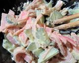 海藻麺入り、ササっと時短マカロニサラダ作り方2写真
