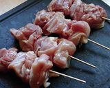 悪魔のおつまみ★焼き鳥わさびバターソース作り方2写真