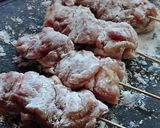 悪魔のおつまみ★焼き鳥わさびバターソース作り方3写真