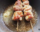 悪魔のおつまみ★焼き鳥わさびバターソース作り方5写真
