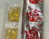 ラーメン付属スープで梅大葉もんじゃ焼作り方1写真