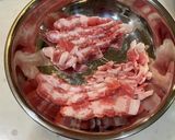 ラーメン付属スープで梅大葉もんじゃ焼作り方6写真