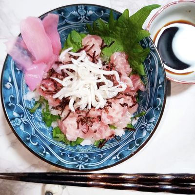 ネギトロ丼です♡⃛ 簡単ネギトロ丼 by STimeBlues 【クックパッド】 簡単おいしい